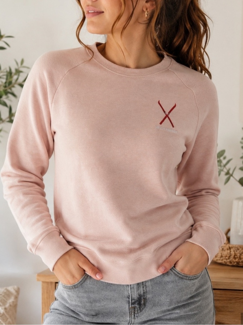 Helly Hansen Pink Crewneck Sweatshirt SP Cotton Blend